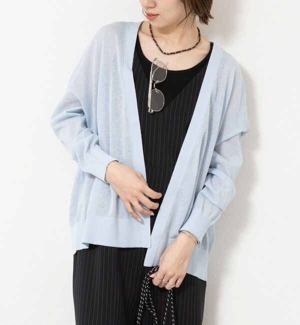 NOLLEY'S「《手洗い可能》コットンセルロース2WAYリラックスカーデ」|カーディガン|