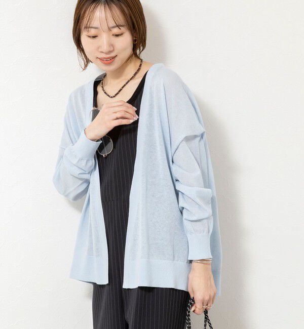 NOLLEY'S「《手洗い可能》コットンセルロース2WAYリラックスカーデ」|カーディガン|