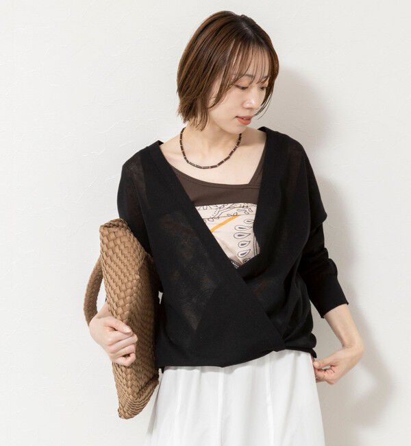 NOLLEY'S「《手洗い可能》コットンセルロース2WAYリラックスカーデ」|カーディガン|