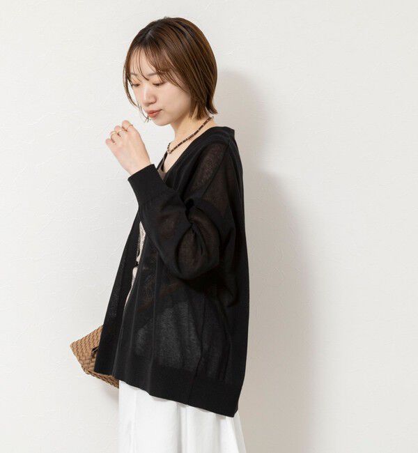 NOLLEY'S「《手洗い可能》コットンセルロース2WAYリラックスカーデ」|カーディガン|