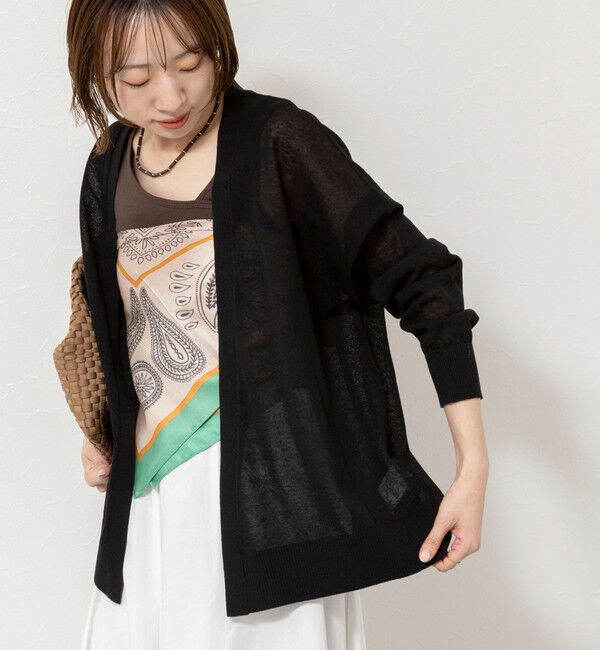 NOLLEY'S「《手洗い可能》コットンセルロース2WAYリラックスカーデ」|カーディガン|