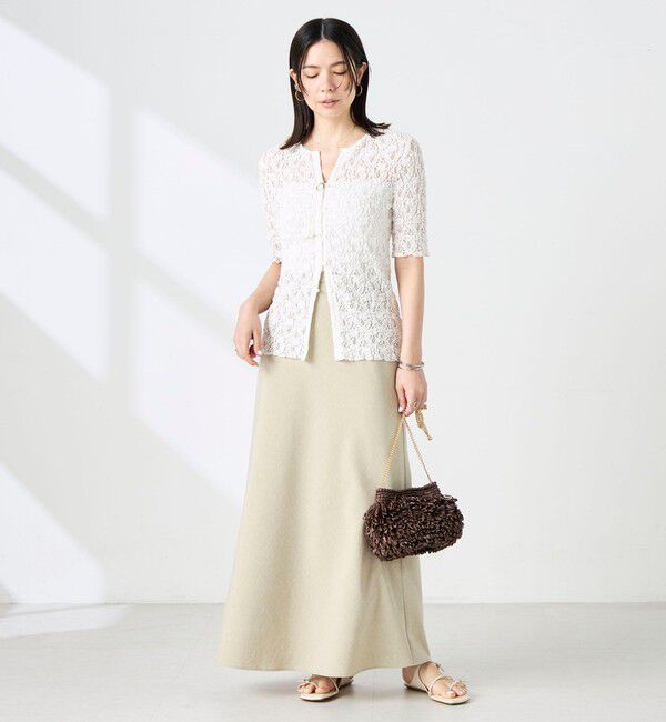 NOLLEY'S sophi「《セットアップ対応》ウォッシャブルドライシャンタンナロースカート」|スカート|