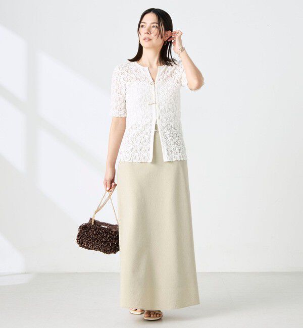 NOLLEY'S sophi「《セットアップ対応》ウォッシャブルドライシャンタンナロースカート」|スカート|