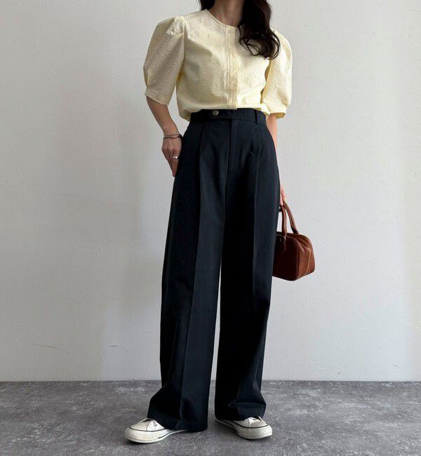 fredy emue「【低身長サイズ34有り】チノタックパンツ」|チノ|