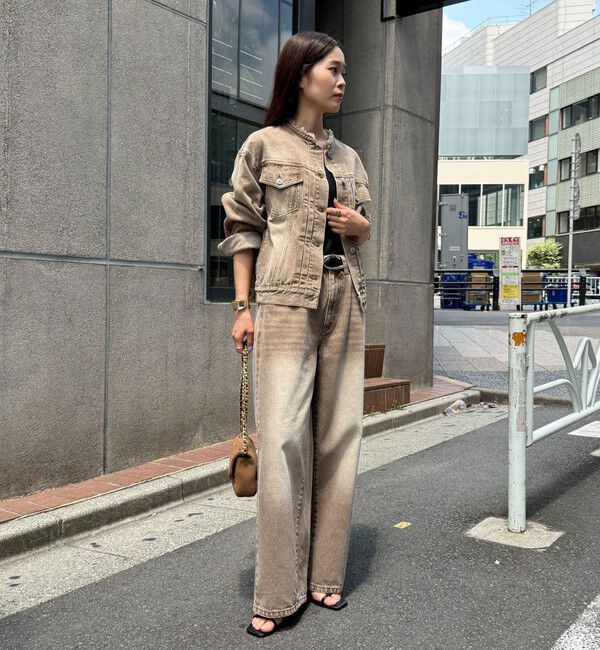 fredy emue「カラーストレートデニムパンツ」|デニム|