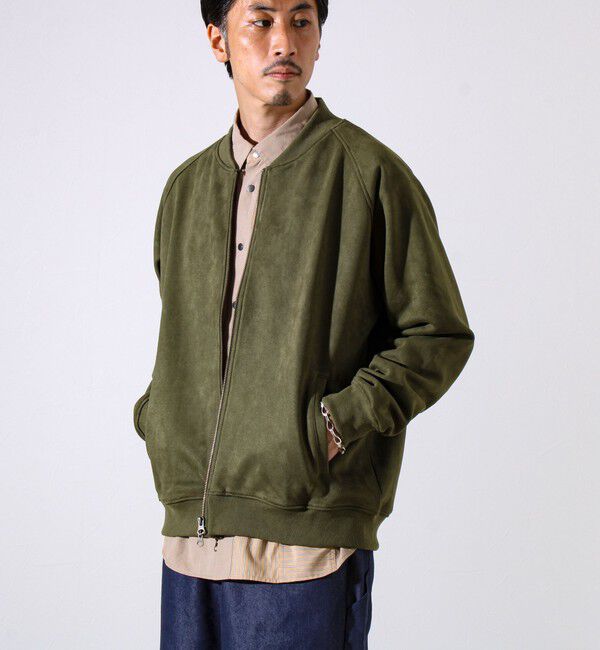 GLOSTER「【秋の新定番】フェイクスエードMA-1ジップブルゾン」|ブルゾン・スタジャン|