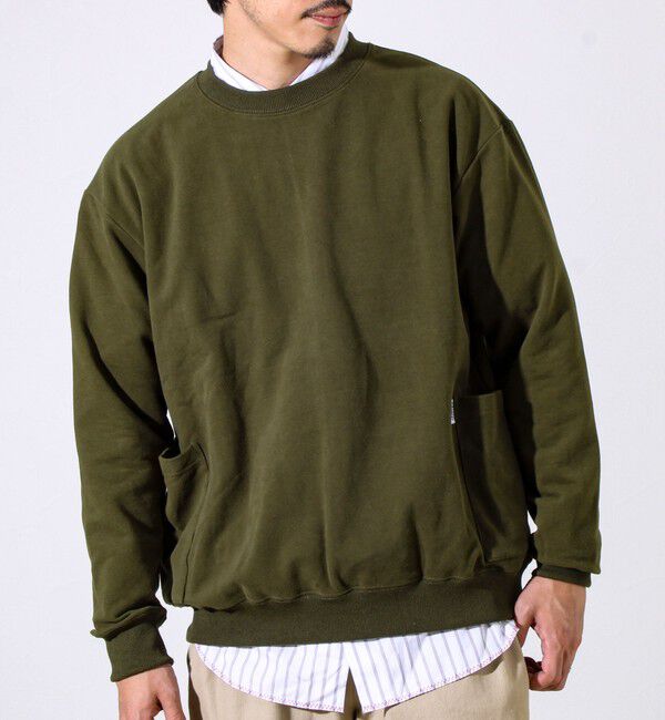 GLOSTER「【ディテールで差がつく】バックステッチサイドポケットスウェット」|スウェット・ジャージ|