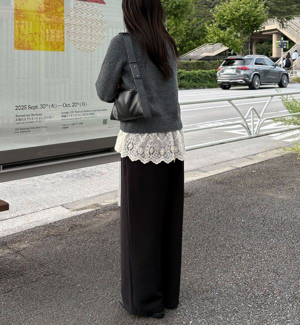 fredy emue「【3回目の追加販売！】レースドッキングロンTシャツ」|Tシャツ・カットソー|