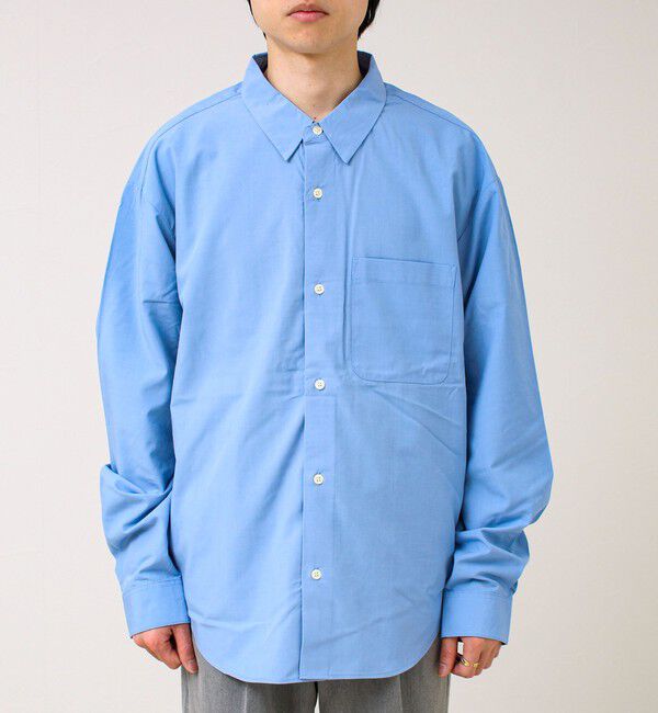 GLOSTER「【ストライプ/無地】レーヨン混 レギュラーカラーシャツ」|シャツ・ブラウス|