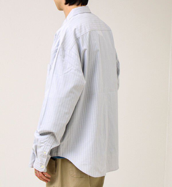 GLOSTER「【ストライプ/無地】レーヨン混 レギュラーカラーシャツ」|シャツ・ブラウス|