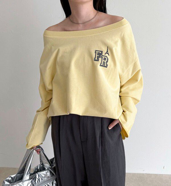 fredy emue「ヴィンテージ加工裏毛オフショルプルオーバー」|Tシャツ・カットソー|