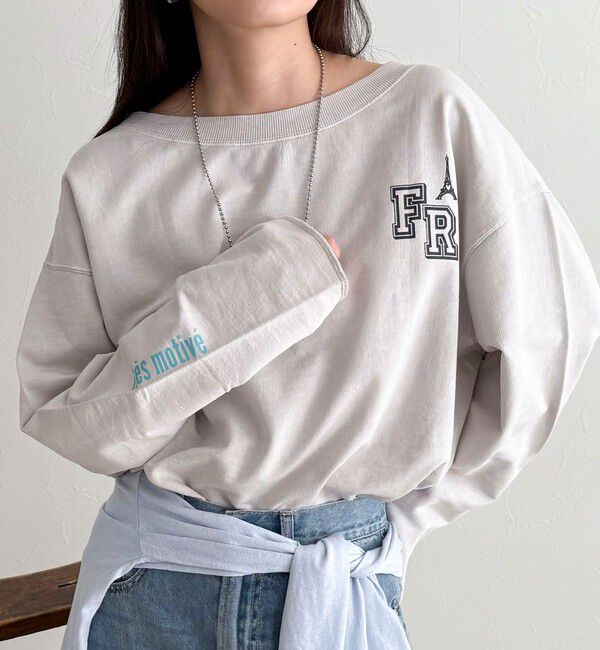 fredy emue「ヴィンテージ加工裏毛オフショルプルオーバー」|Tシャツ・カットソー|