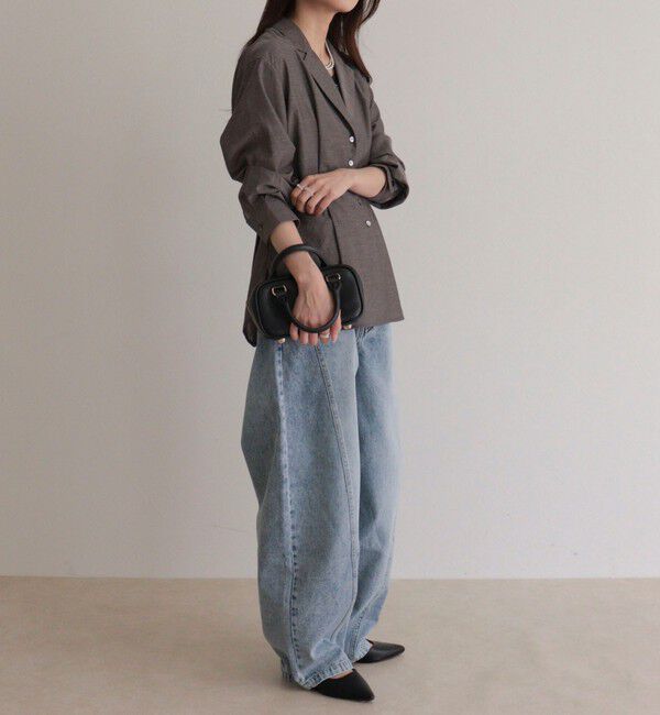 fredy emue「【人気アイテムの夏バージョン】リネン混シアーテーラードシャツ」|シャツ・ブラウス|