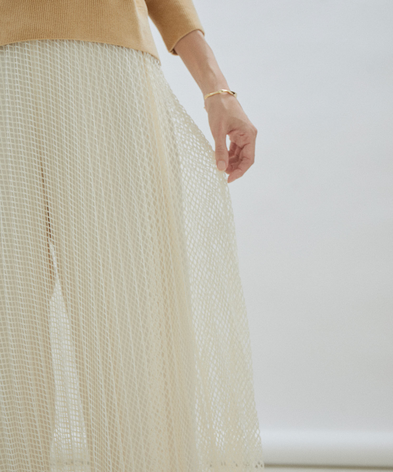 SALON adam et rope'「ダイヤメッシュプリーツスカート」|スカート|