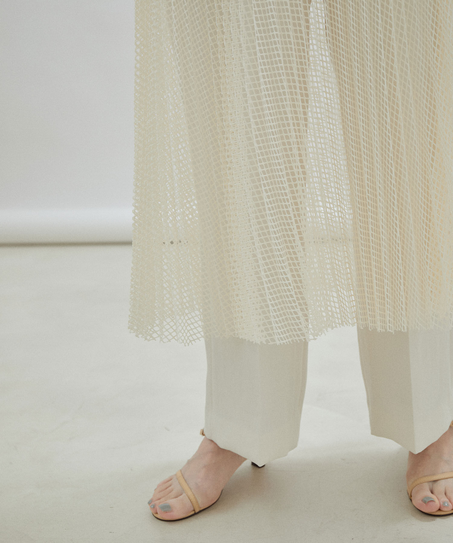 SALON adam et rope'「ダイヤメッシュプリーツスカート」|スカート|