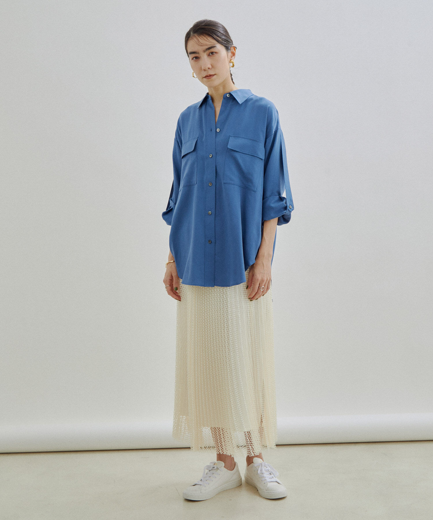 SALON adam et rope'「ダイヤメッシュプリーツスカート」|スカート|