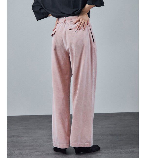 SALON adam et rope'「フェードコーデュロイパンツ / セットアップ対応」|チノ|ピンク(63)