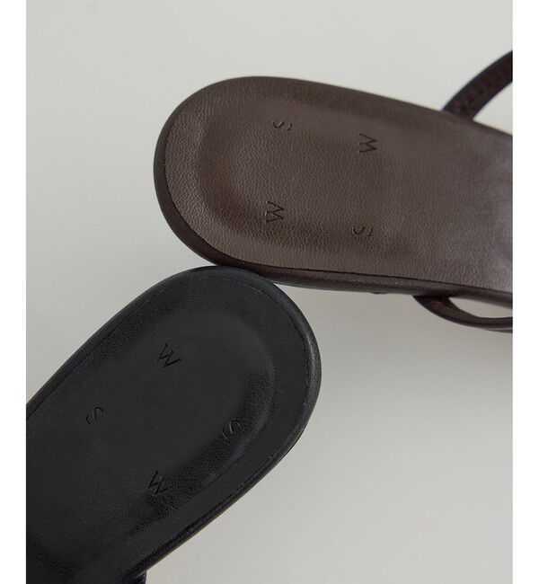 SALON adam et rope'「【W S（ドゥーブル）】レザーヒールサンダル」|サンダル|