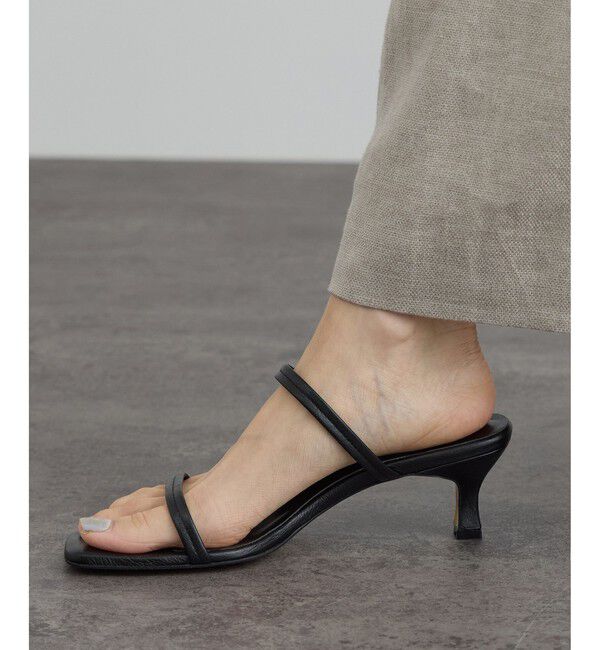 SALON adam et rope'「【W S（ドゥーブル）】レザーヒールサンダル」|サンダル|