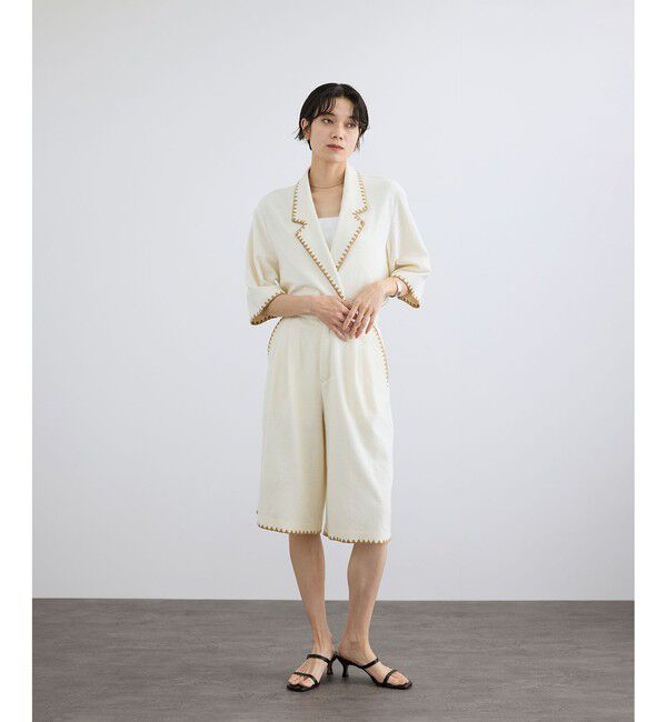 SALON adam et rope'「ミニパイルショートパンツ / セットアップ対応」|チノ|