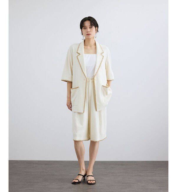 SALON adam et rope'「ミニパイルショートパンツ / セットアップ対応」|チノ|