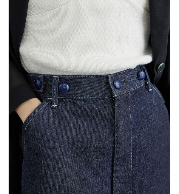 SALON adam et rope'「【KURO for SALON（クロ）】別注EASY TUCK DENIM INDIGO / デニムパンツ」|デニム|