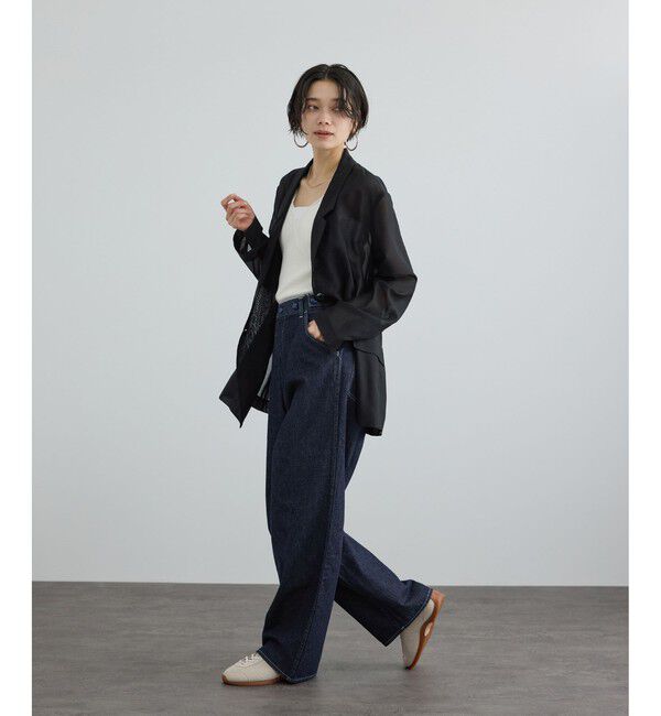 SALON adam et rope'「【KURO for SALON（クロ）】別注EASY TUCK DENIM INDIGO / デニムパンツ」|デニム|