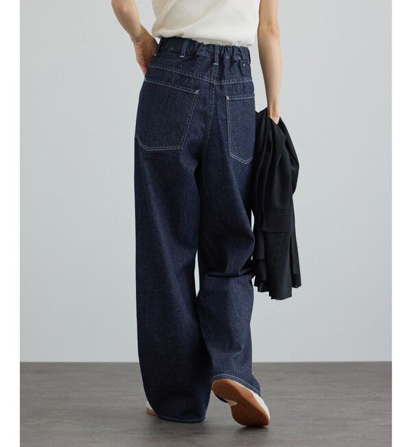 SALON adam et rope'「【KURO for SALON（クロ）】別注EASY TUCK DENIM INDIGO / デニムパンツ」|デニム|