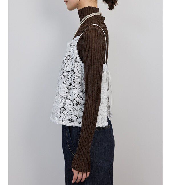 ROPE「CLUNY(クルーニー) コットンレースキャミソール」|キャミソール|