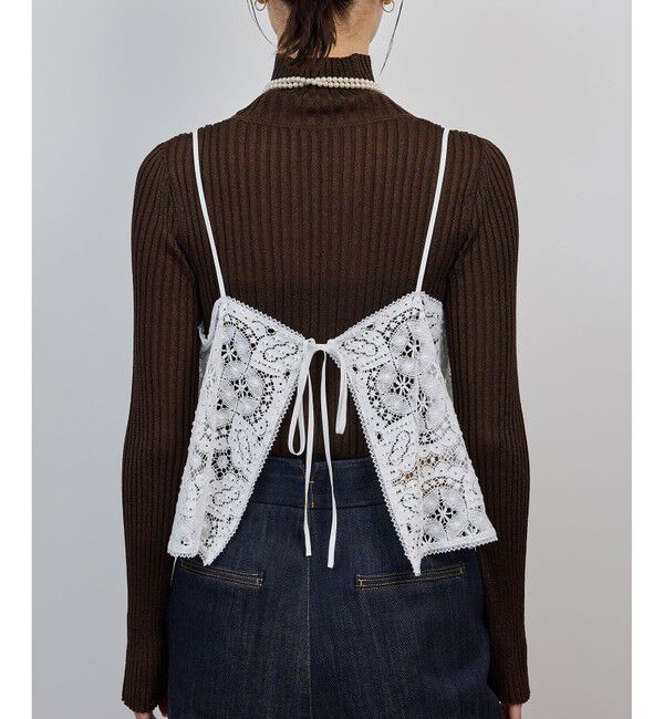 ROPE「CLUNY(クルーニー) コットンレースキャミソール」|キャミソール|