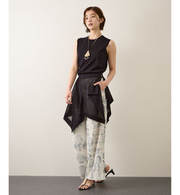 ROPE「ヴィンテージスカーフプリントパンツ/セットアップ対応」|チノ|