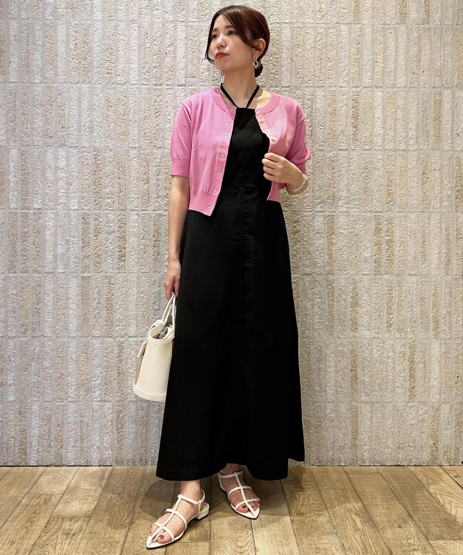 Juze「ボーンアンクルストラップフラットサンダル」|サンダル|