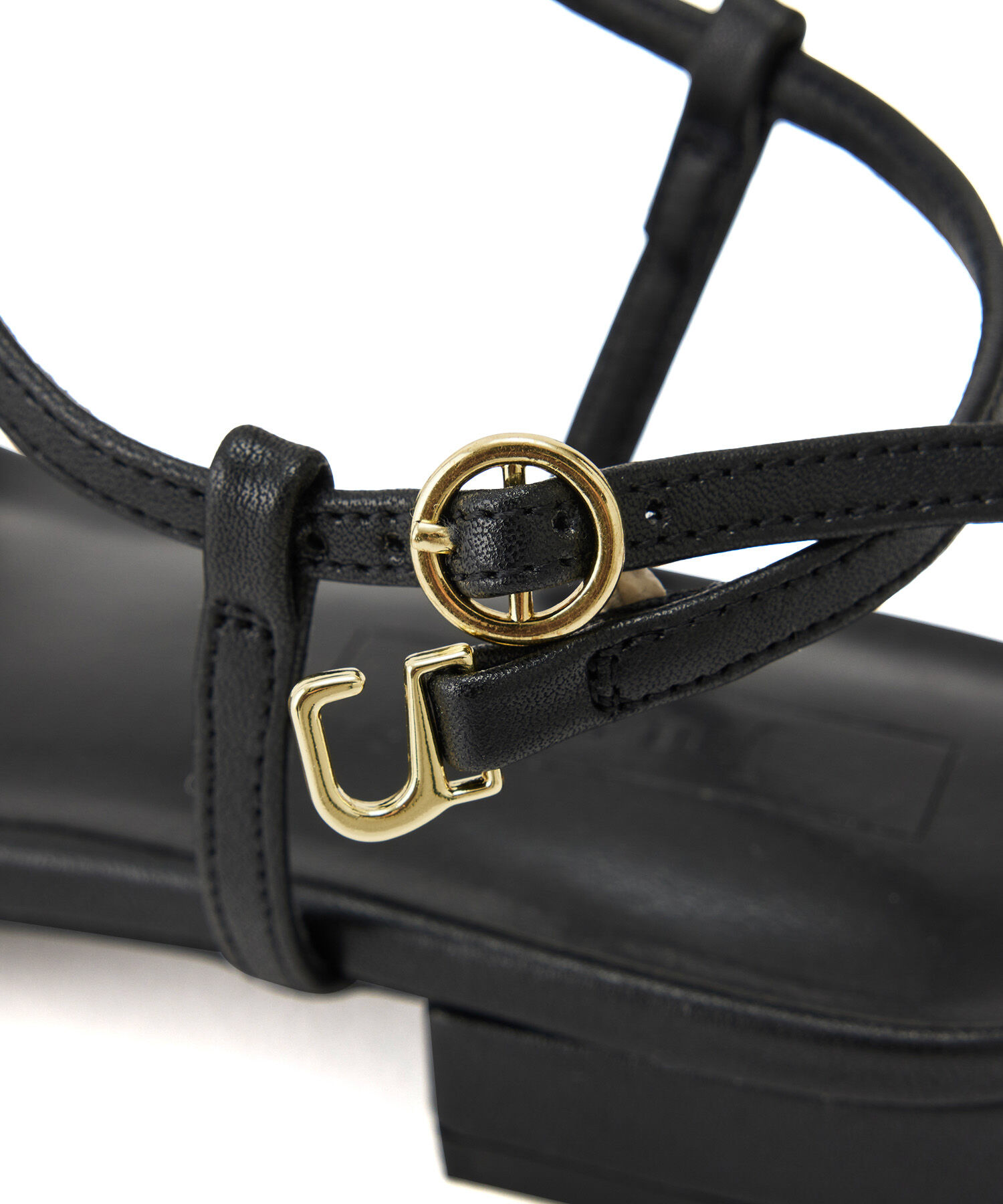 Juze「ボーンアンクルストラップフラットサンダル」|サンダル|