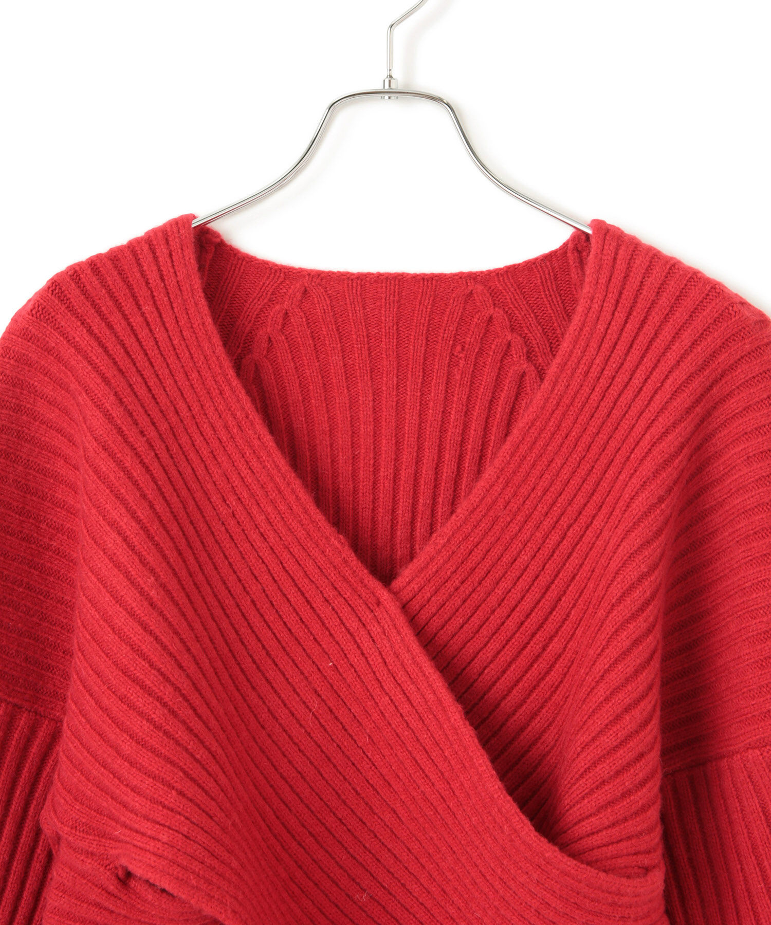 VIS「ふんわりカシュクールニットプルオーバー」|ニット・セーター|