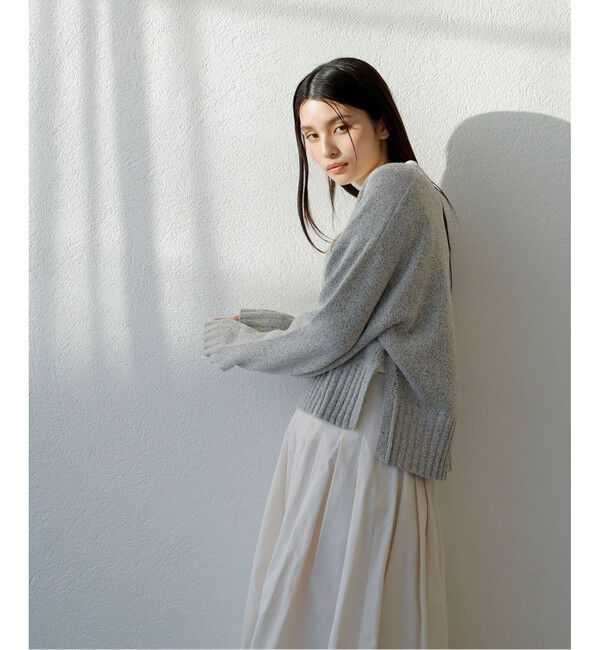 VIS「深Vネックミックスニットプルオーバー」|ニット・セーター|