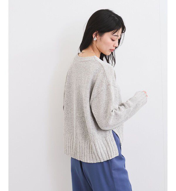 VIS「深Vネックミックスニットプルオーバー」|ニット・セーター|
