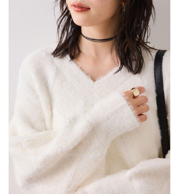 VIS「アーガイルフェザーニット/2WAY・イージーケア」|ニット・セーター|