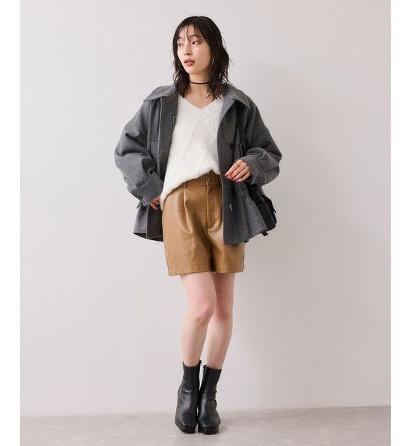 VIS「アーガイルフェザーニット/2WAY・イージーケア」|ニット・セーター|