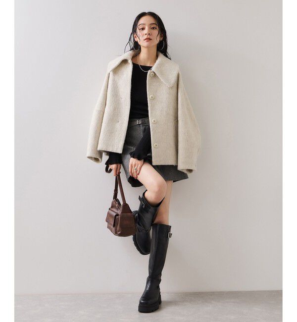 VIS「袖口レース編みニットプルオーバー」|ニット・セーター|