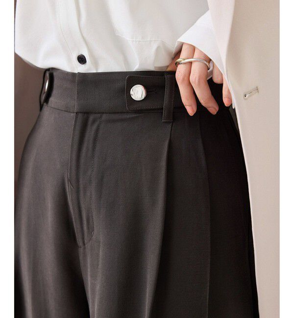 VIS「ツータックワイドパンツ/イージーケア」|チノ|