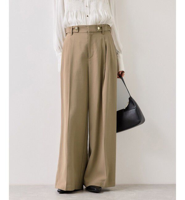 VIS「ツータックワイドパンツ/イージーケア」|チノ|