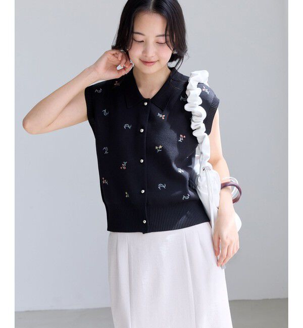 VIS「エンブロイダリーカーディガントップス」|カーディガン|