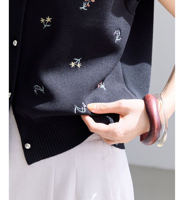 VIS「エンブロイダリーカーディガントップス」|カーディガン|