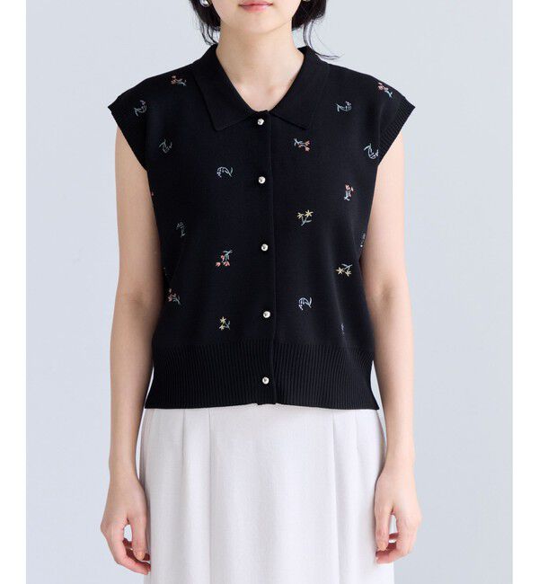 VIS「エンブロイダリーカーディガントップス」|カーディガン|