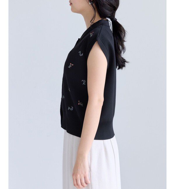 VIS「エンブロイダリーカーディガントップス」|カーディガン|