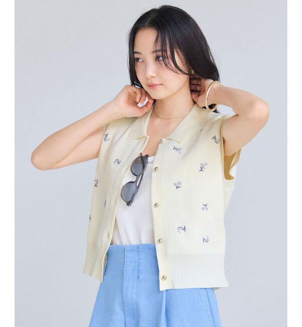 VIS「エンブロイダリーカーディガントップス」|カーディガン|
