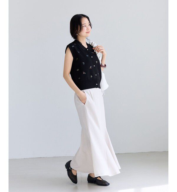 VIS「エンブロイダリーカーディガントップス」|カーディガン|