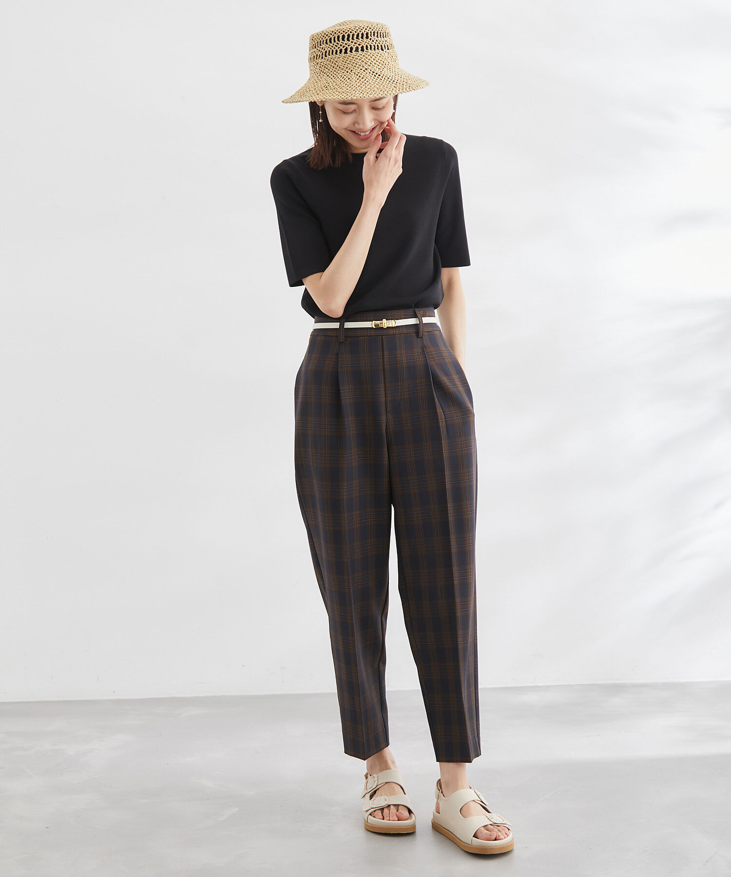 Rope&rsquo;Picnic「チェックテーパードパンツ」|その他|