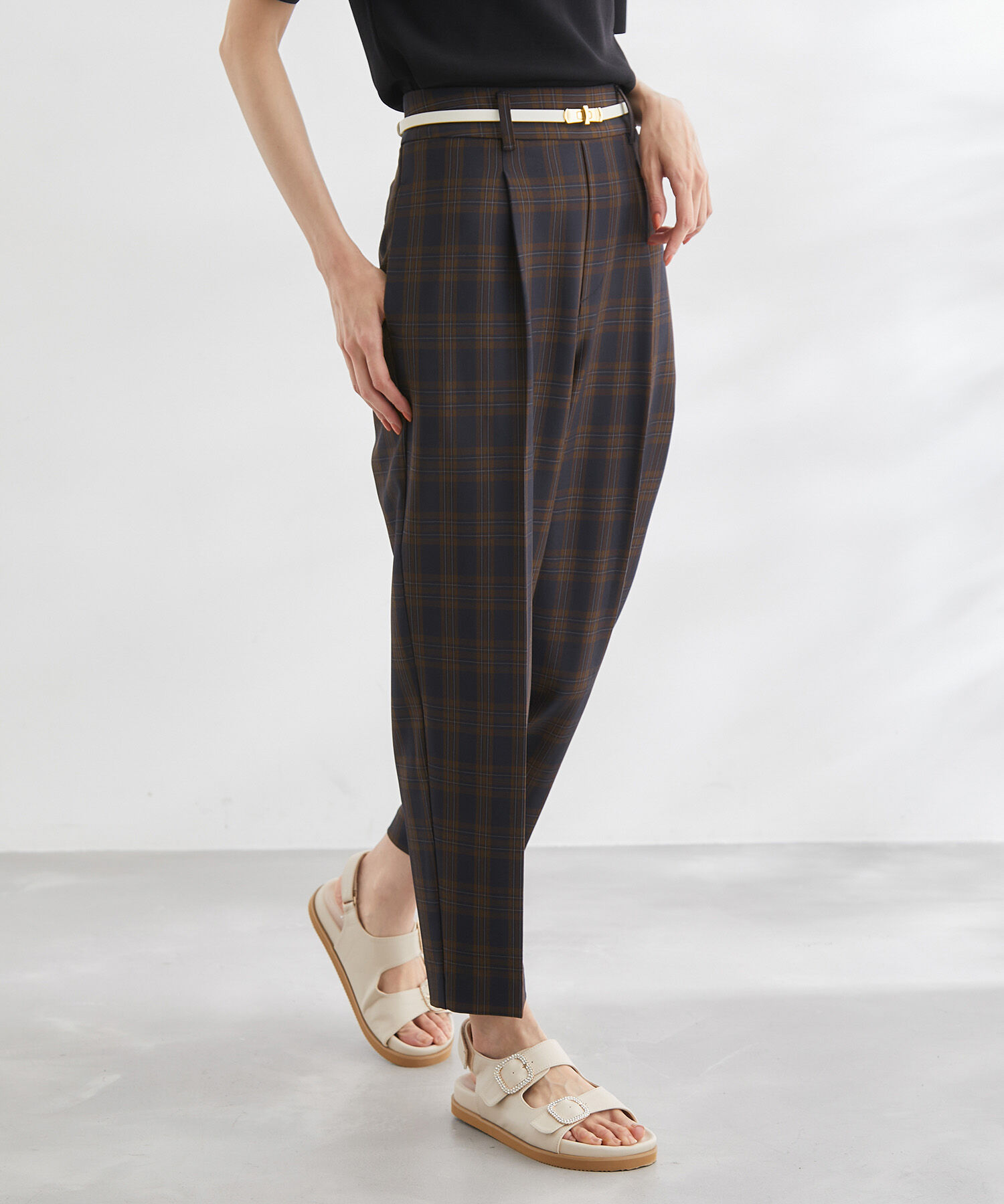 Rope&rsquo;Picnic「チェックテーパードパンツ」|その他|