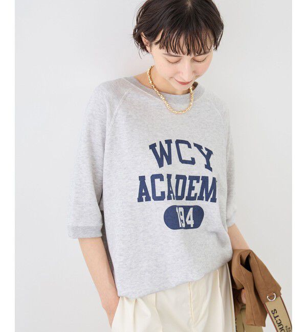 Rope&rsquo;Picnic「【Champion/チャンピオン別注】アソートロゴボートネックハーフスリーブスウェットプルオーバー」|Tシャツ・カットソー|